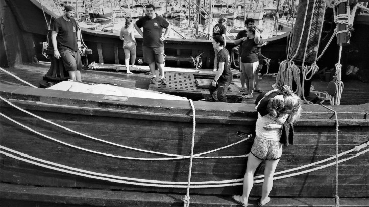 L'adieu sur le port de Paimpol.