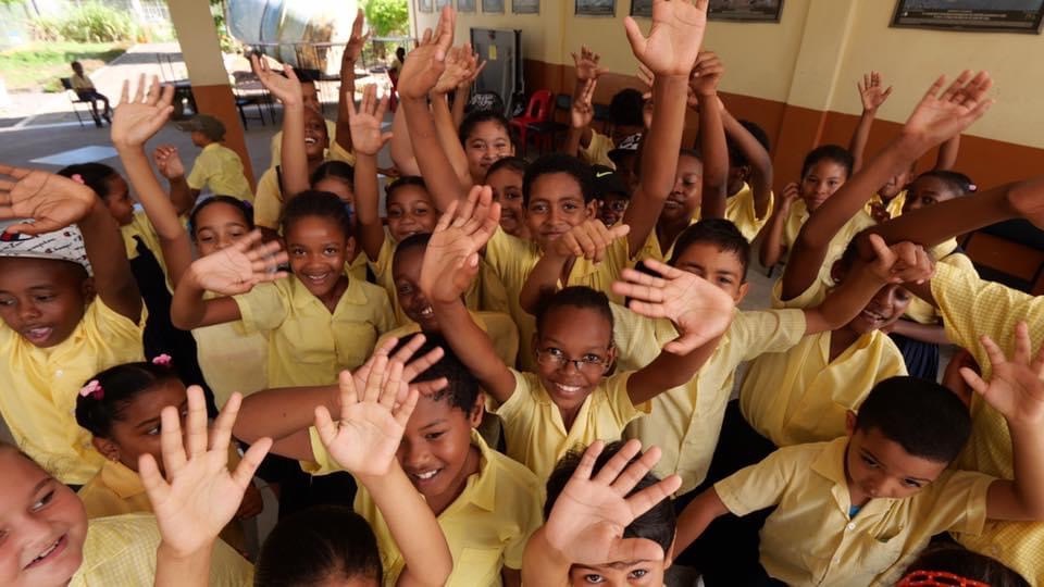 Les écoliers de la Baie aux Huitres.
